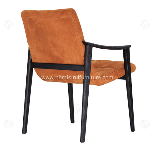Wooden frame with armrest hotel chair